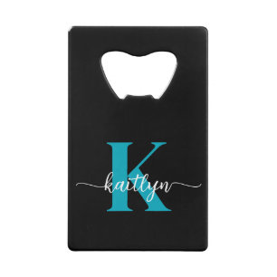 Black Teal Monogram