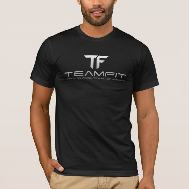 Black TeamFit fitted T-shirt (Front)