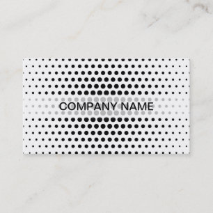 Black Techno Dots Modern Business Card