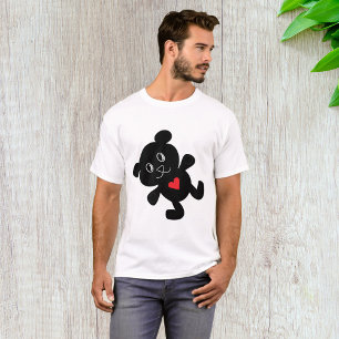 Black Teddy Bear Love Mens T-Shirt