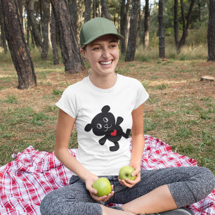 Black Teddy Bear Love T-Shirt