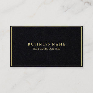 Black Template Luxe Elegant Modern Gold Colour Tex Business Card