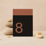 Black Terracotta Stripe Plain Premium Elegant Table Number<br><div class="desc">*part of a collection</div>