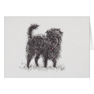 Black Terrier greeting card