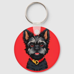 🐶 Black Terrier Pup For Everyday Carry Style 🐶 Key Ring