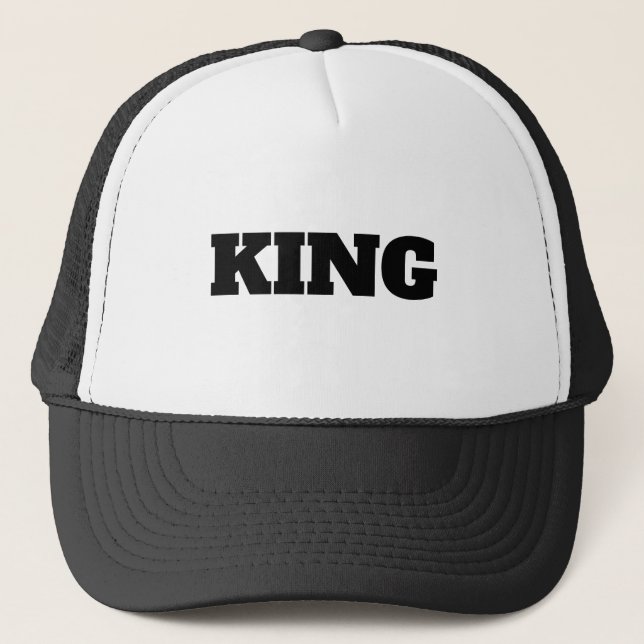 Black Text Alfa Slab One Font Text Custom Black Trucker Hat (Front)