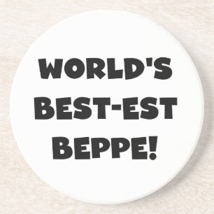 Black Text Best-est Beppe T-shirts and Gifts Coaster