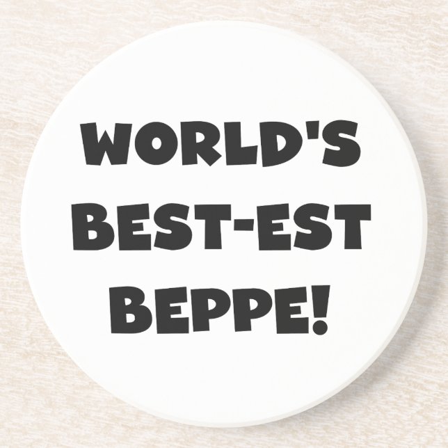 Black Text Best-est Beppe T-shirts and Gifts Coaster (Front)