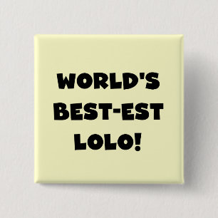 Black Text Best-est Lolo T-shirts and Gifts 15 Cm Square Badge