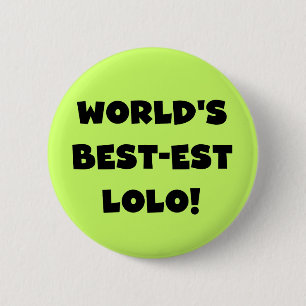 Black Text Best-est Lolo T-shirts and Gifts 6 Cm Round Badge