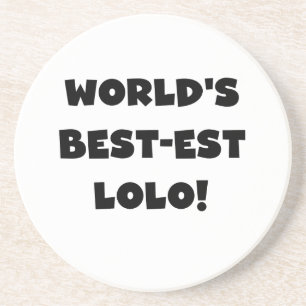 Black Text Best-est Lolo T-shirts and Gifts Coaster