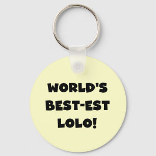 Black Text Best-est Lolo T-shirts and Gifts Key Ring