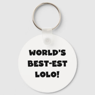 Black Text Best-est Lolo T-shirts and Gifts Key Ring