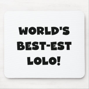 Black Text Best-est Lolo T-shirts and Gifts Mouse Pad