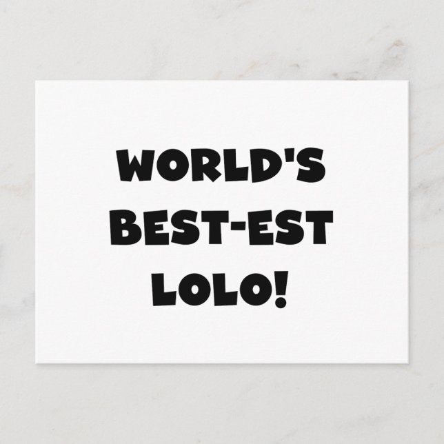 Black Text Best-est Lolo T-shirts and Gifts Postcard (Front)