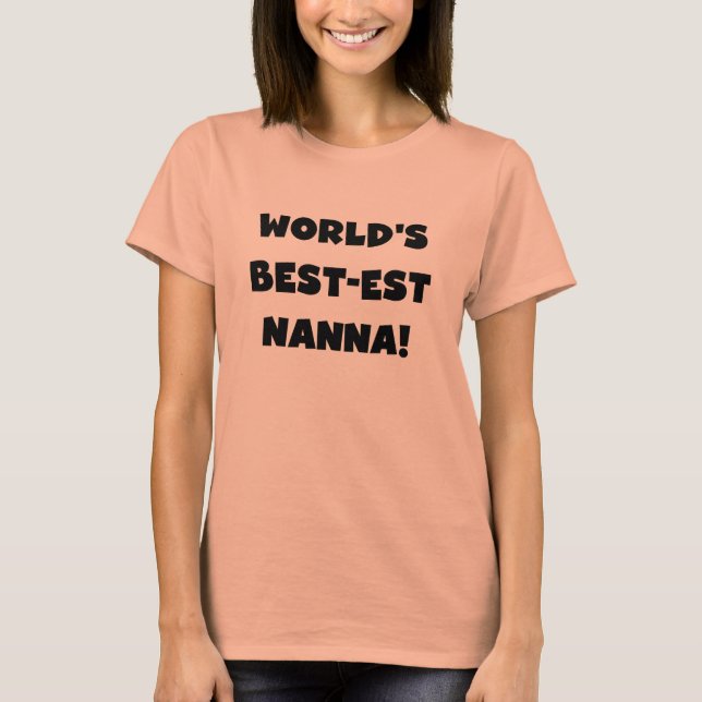 Black Text Best-est Nanna T-shirts and Gifts (Front)