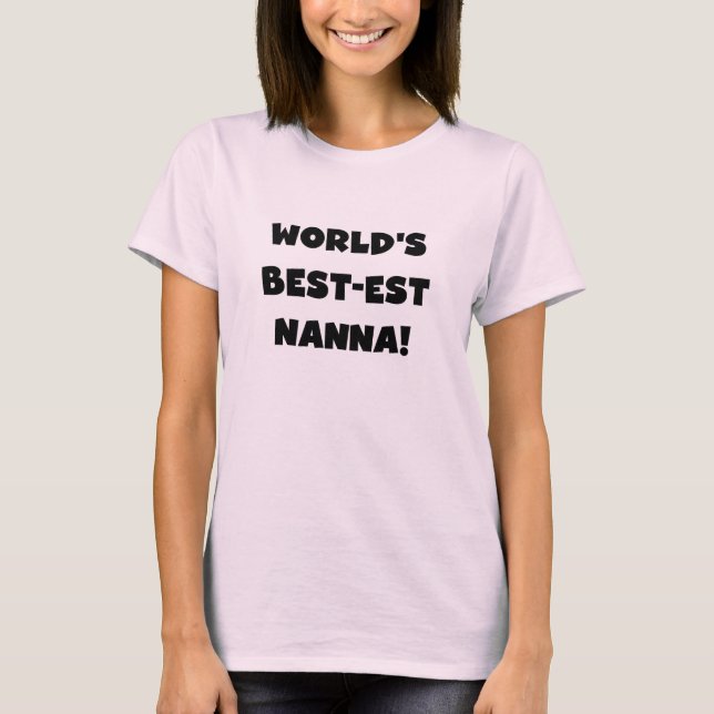 Black Text Best-est Nanna T-shirts and Gifts (Front)