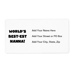 Black Text Best-est Nanna T-shirts and Gifts