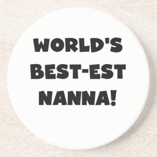 Black Text Best-est Nanna T-shirts and Gifts Coaster
