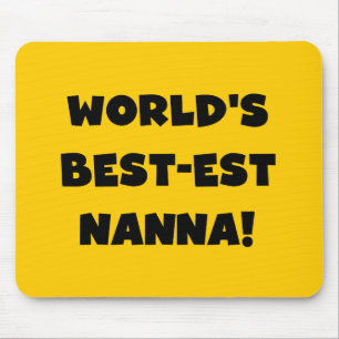 Black Text Best-est Nanna T-shirts and Gifts Mouse Pad