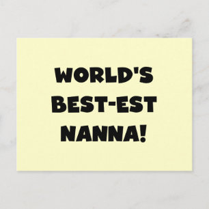 Black Text Best-est Nanna T-shirts and Gifts Postcard