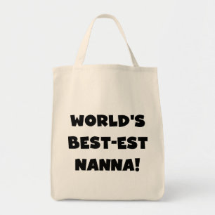 Black Text Best-est Nanna T-shirts and Gifts Tote Bag