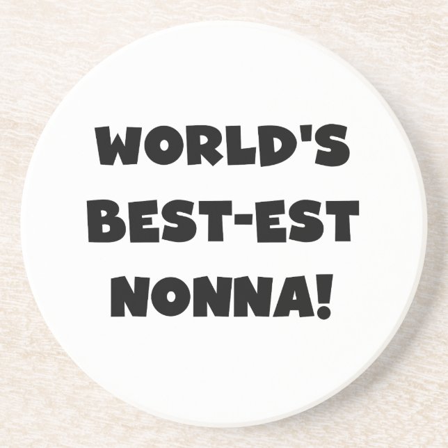 Black Text Best-est Nonna T-shirts and Gifts Coaster (Front)