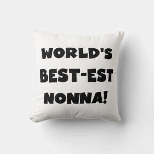 Black Text Best-est Nonna T-shirts and Gifts Cushion