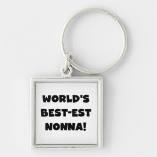 Black Text Best-est Nonna T-shirts and Gifts Key Ring