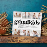Black Text | Grandkids Make Life Grand Photo Plaque<br><div class="desc">"Grandkids make life grand" in black modern lettering overlays and 6 photo collage. Perfect for any grandparent! - mama, grandma, nana, meema, abuelito, grammie, grammy, momma, mimi, nanny, memaw, nanie, yiayia - papa, pépé, grandad, grandpapa, grand-pére, grampa, gramps, grampy, geepa, paw-paw, pappou, pop-pop, poppy, pops, pappy, nonno, opa, baba, abuelo,...</div>