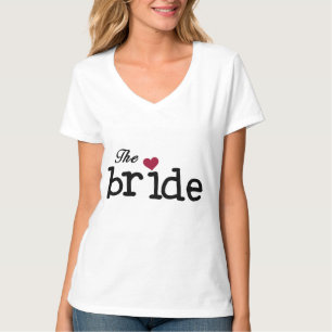 Black Text The Bride Tshirts and Gifts