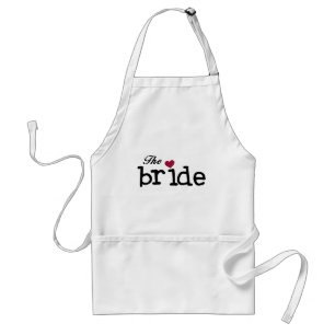 Black Text The Bride Tshirts and Gifts Standard Apron