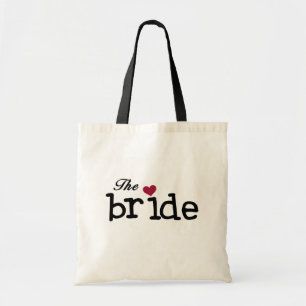 Black Text The Bride Tshirts and Gifts Tote Bag