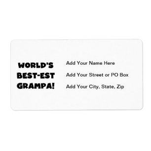 Black Text World's Best-est Grampa T-shirts Gifts
