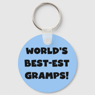 Black Text World's Best-est Gramps Gifts Key Ring