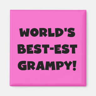 Black Text World's Best-est Grampy Gifts Magnet