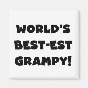 Black Text World's Best-est Grampy Gifts Magnet