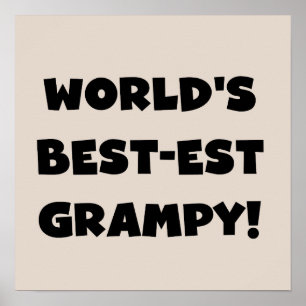 Black Text World's Best-est Grampy Gifts Poster