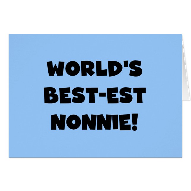 Black Text World's Best-est Nonnie Gifts (Front Horizontal)