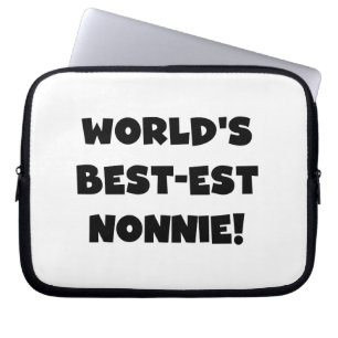 Black Text World's Best-est Nonnie Gifts Laptop Sleeve