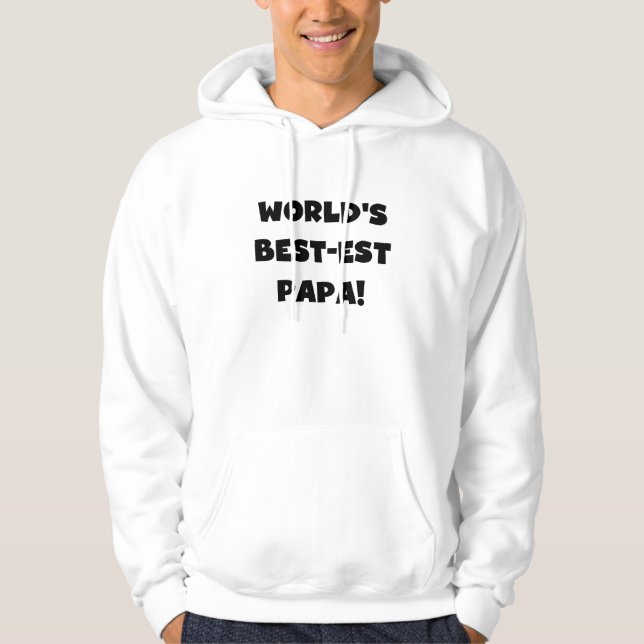 Black Text World's Best-est Papa Tshirts and Gifts (Front)