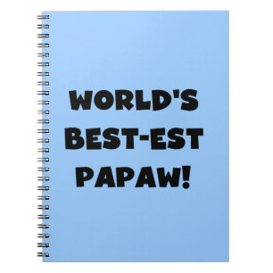 Black Text World's Best-est Papaw Gifts Notebook