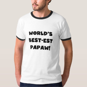 Black Text World's Best-est Papaw Gifts T-Shirt