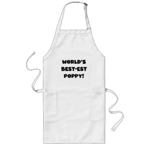 Black Text World's Best-est Poppy Gifts Long Apron