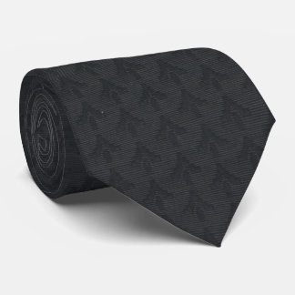 Black textile design tie