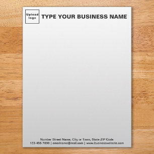 Black Texts on Header and Footer of Business Custom Letterhead