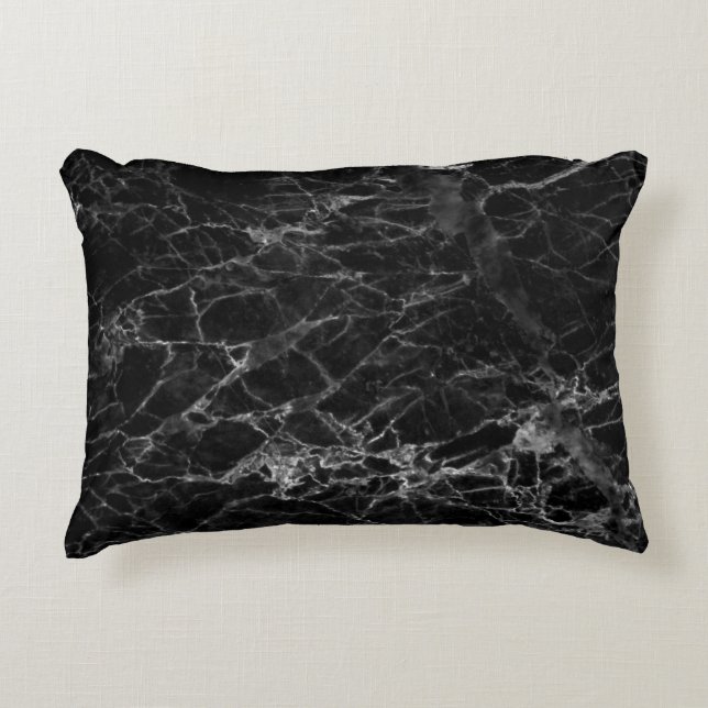 Black texture background stone decorative cushion (Front)