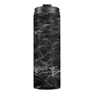 Black texture background stone thermal tumbler