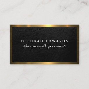 Black Texture Gold Metallic Shine Business Card