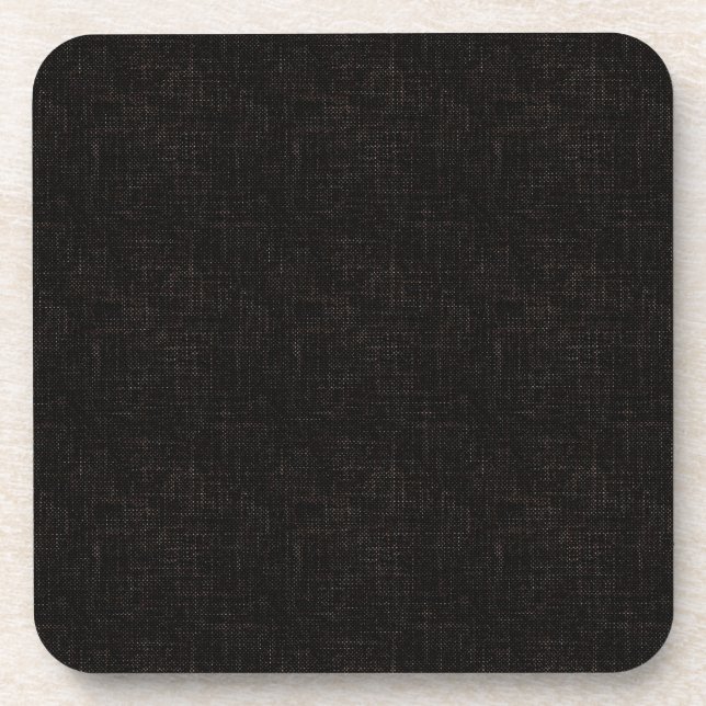 Black textured solid colour coaster (Front)